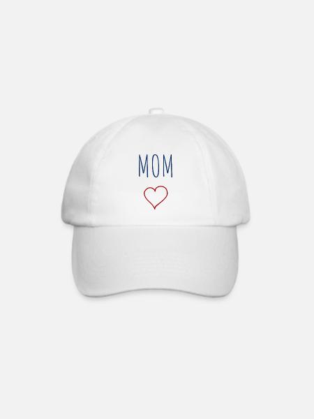 Mama Herz - Baseballkappe - Weiß/Weiß