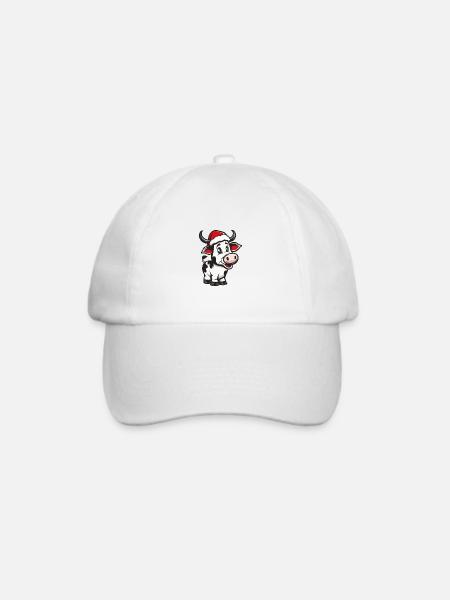 Kuh Weihnachten - Baseballkappe - Weiß/Weiß