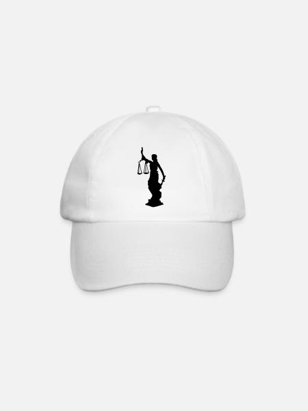 Justitia - Baseballkappe - Weiß/Weiß