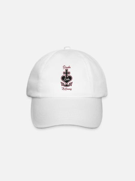 Glaube Liebe Hoffnung - Baseballkappe - Weiß/Weiß