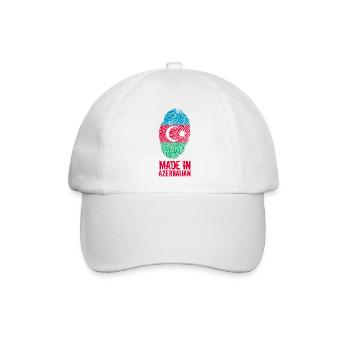 Made In Azerbaijan / Aserbaidschan / Azərbaycan - Baseballkappe - Weiß/Weiß - Vorne