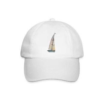 Segelboot - Baseballkappe - Weiß/Weiß - Vorne