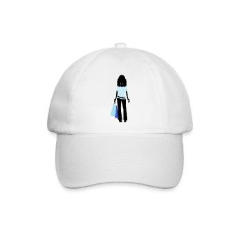 Frau Shopping - Baseballkappe - Weiß/Weiß - Vorne