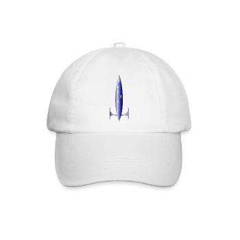 Die blaue Rakete - Baseballkappe - Weiß/Weiß - Vorne