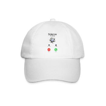 Wissenschaft ruft Geschenk für Physik Chemie Fans - Baseballkappe - Weiß/Weiß - Vorne