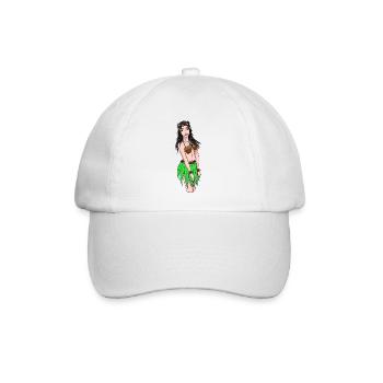 Hawaiian Mädchen Fantasy Sexy Girl Valentinstag - Baseballkappe - Weiß/Weiß - Vorne