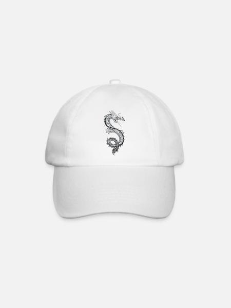 Drache - Baseballkappe - Weiß/Weiß