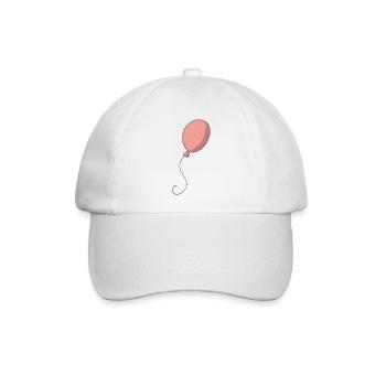 rosa Luftballon - Baseballkappe - Weiß/Weiß - Vorne