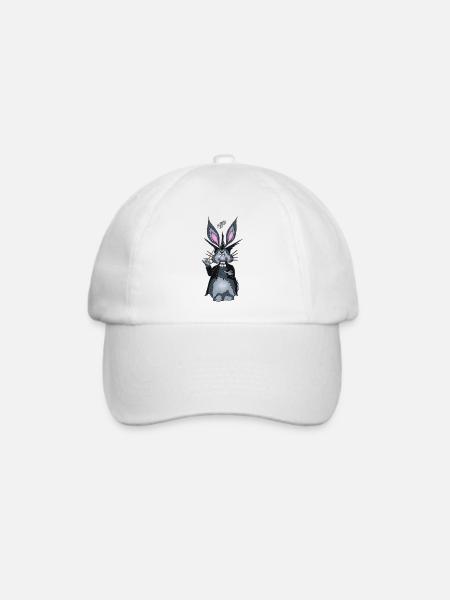 Herbert der Hase als Dirigent - Baseballkappe - Weiß/Weiß