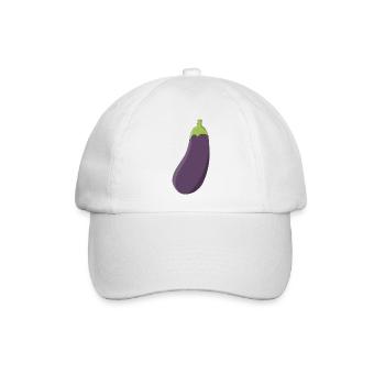 Aubergine - Baseballkappe - Weiß/Weiß - Vorne
