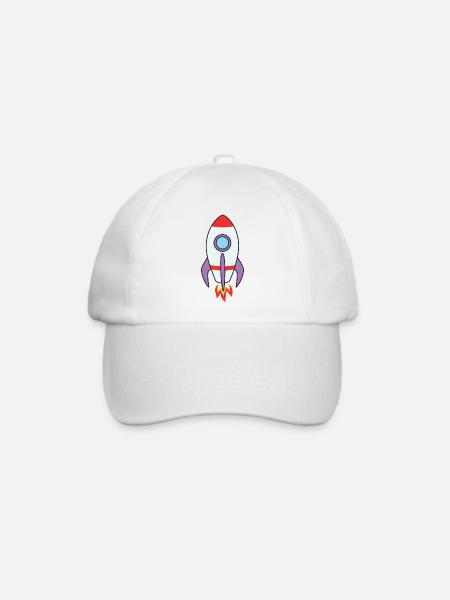 Rakete - Baseballkappe - Weiß/Weiß