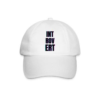 INTROVERT - Baseballkappe - Weiß/Weiß - Vorne