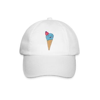 Eis-Eistüte - Baseballkappe - Weiß/Weiß - Vorne