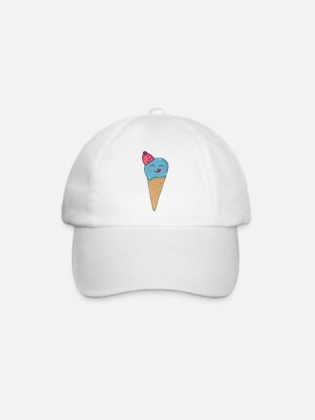 Eis-Eistüte - Baseballkappe - Weiß/Weiß