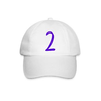 2 JAHRE. 2. JUBILÄUM. GEBURTSTAG 2 JAHRE. 2 - Baseballkappe - Weiß/Weiß - Vorne