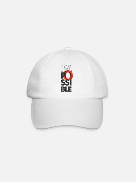 unmöglicher Kreis - Baseballkappe - Weiß/Weiß