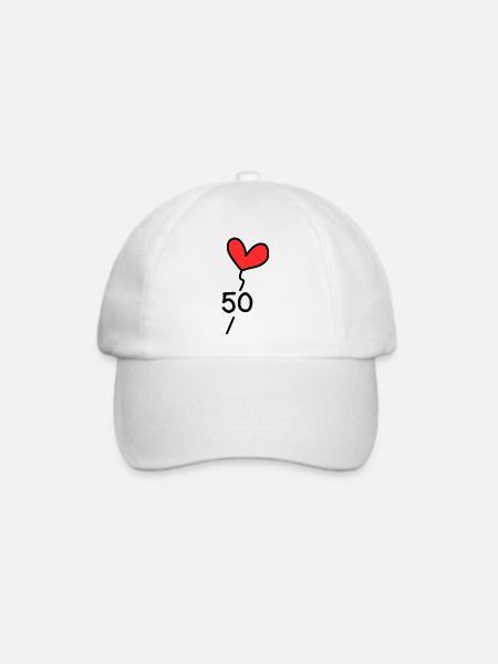 50 JAHRE. 50-jähriges Jubiläum. GEBURTSTAG 50 JAHRE. 50 - Baseballkappe - Weiß/Weiß