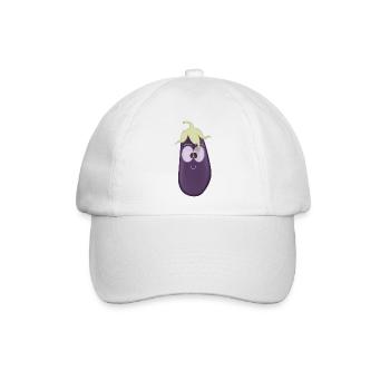 Aubergine - Baseballkappe - Weiß/Weiß - Vorne