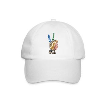 Vibrierende Botschaft Freiheit Design - Baseballkappe - Weiß/Weiß - Vorne