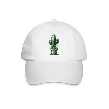 Kaktus-Western-Vintage-Logo - Baseballkappe - Weiß/Weiß - Vorne