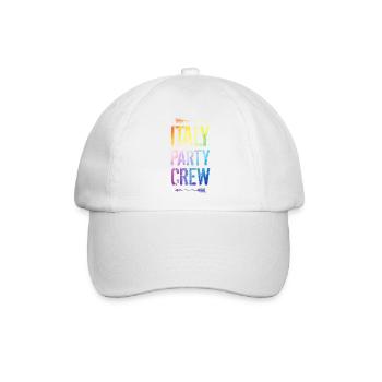 Italien Party Crew Spruch - Baseballkappe - Weiß/Weiß - Vorne