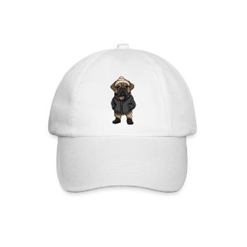 Bullmastiff Hund Stylisch - Baseballkappe - Weiß/Weiß - Vorne