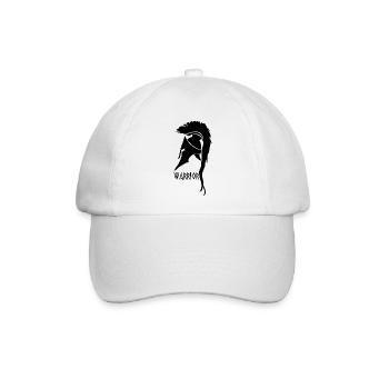 Antiker Krieger Schwarzer Helm - Baseballkappe - Weiß/Weiß - Vorne