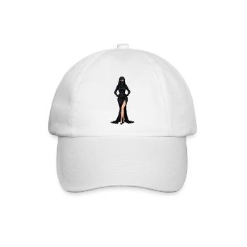 Schwarze Ninja-Eleganz - Baseballkappe - Weiß/Weiß - Vorne