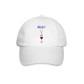 BLAU, WEISS, ROT! (Wein) - Baseballkappe - Weiß/Weiß - Vorne