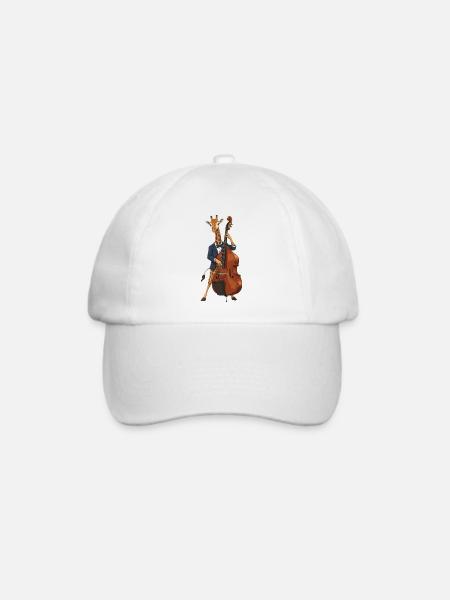 Giraffen-Jazz - Baseballkappe - Weiß/Weiß