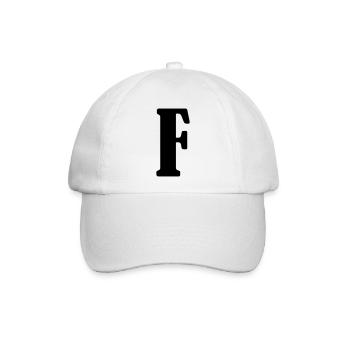 F - Baseballkappe - Weiß/Weiß - Vorne