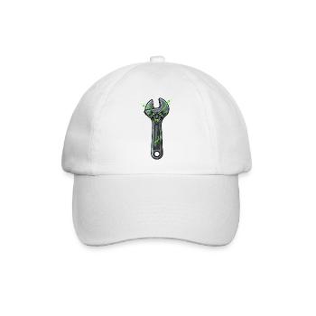 Grimmiger Zersplitter Schraubenschlüssel - Baseballkappe - Weiß/Weiß - Vorne
