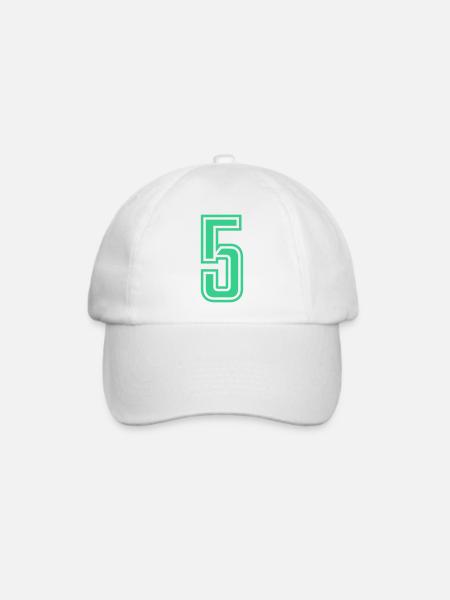 5 - Baseballkappe - Weiß/Weiß