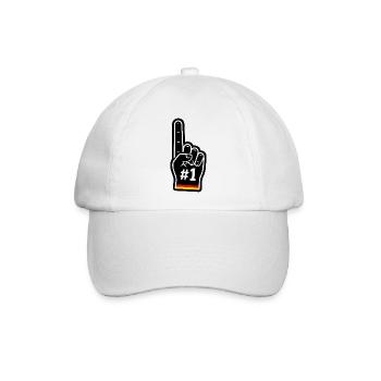 Nummer Eins Deutschland Fan - Baseballkappe - Weiß/Weiß - Vorne