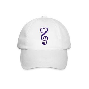 peace love music - Baseballkappe - Weiß/Weiß - Vorne