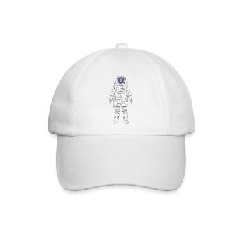 Violetter Nebelastronaut - Baseballkappe - Weiß/Weiß - Vorne