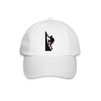 Kletterheld Silhouette - Baseballkappe - Weiß/Weiß - Vorne