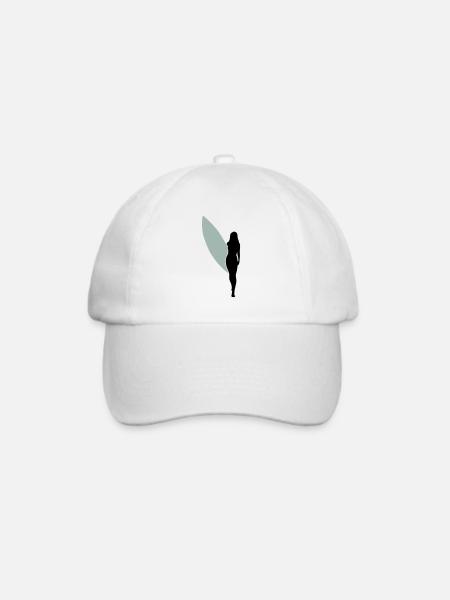 surfgirlshape1 - Baseballkappe - Weiß/Weiß