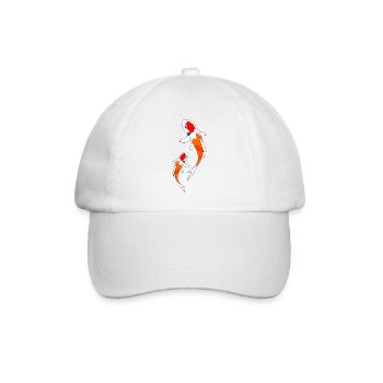 Koi orange - Baseballkappe - Weiß/Weiß - Vorne