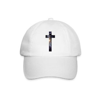 Kreuz - Baseballkappe - Weiß/Weiß - Vorne