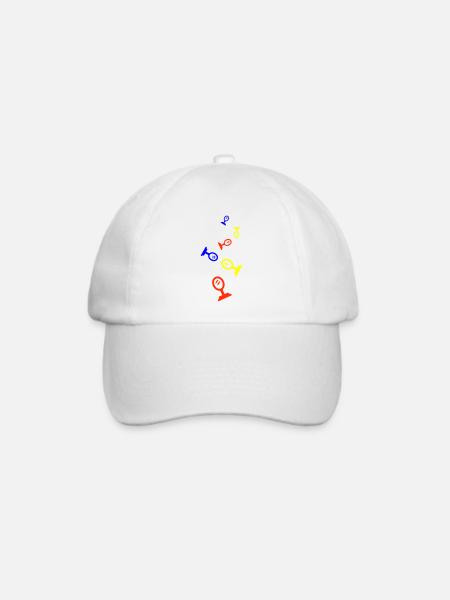 Spiegel Icon Silhouette - Baseballkappe - Weiß/Weiß