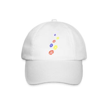 Lippen icon - Baseballkappe - Weiß/Weiß - Vorne