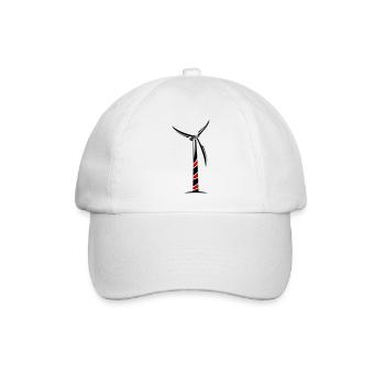 Windkraft Windrad - Baseballkappe - Weiß/Weiß - Vorne