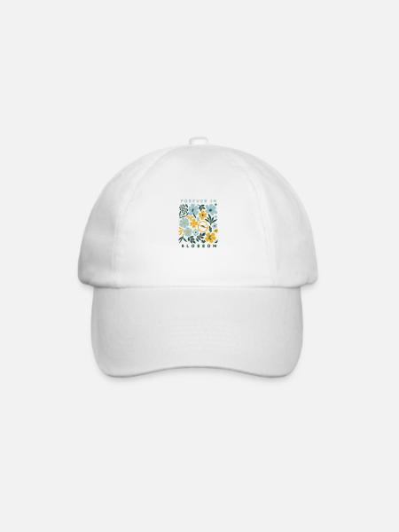 Forever in blossom - Blumenprint - Baseballkappe - Weiß/Weiß