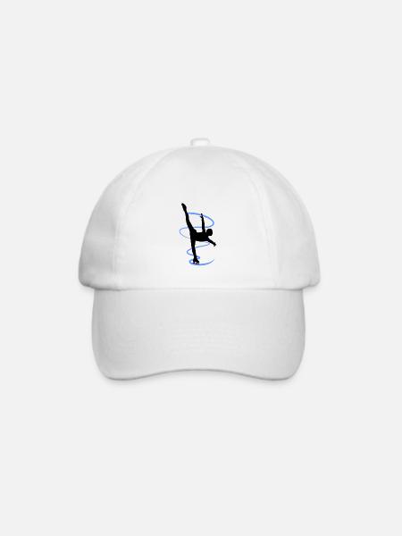 Eiskunstlauf Schlittschuhlauf Eis Figuren Tanz - Baseballkappe - Weiß/Weiß