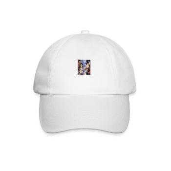 Japanisch Streetwear Aesthetic - Baseballkappe - Weiß/Weiß - Vorne