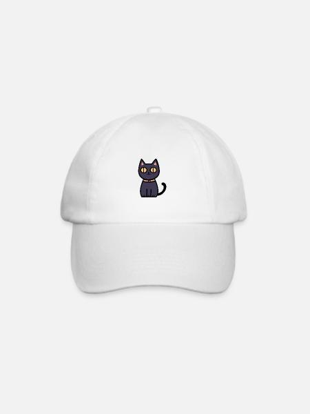 Katze Halloween Kater - Baseballkappe - Weiß/Weiß