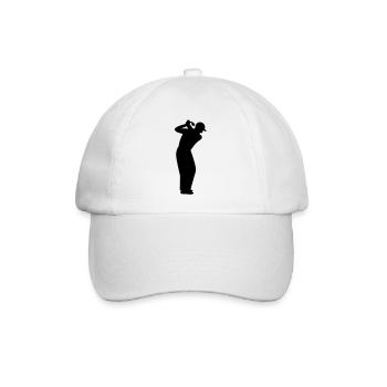Golfer beim Abschlag - Baseballkappe - Weiß/Weiß - Vorne