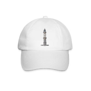Leuchtturm Warnemünde Rostock c - Baseballkappe - Weiß/Weiß - Vorne