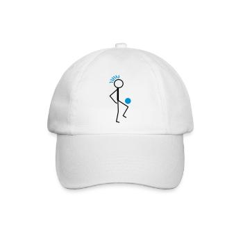 Fussballer - Baseballkappe - Weiß/Weiß - Vorne